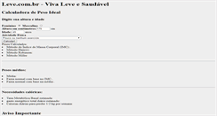 Desktop Screenshot of leve.com.br
