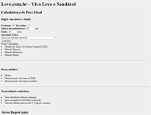 Tablet Screenshot of leve.com.br